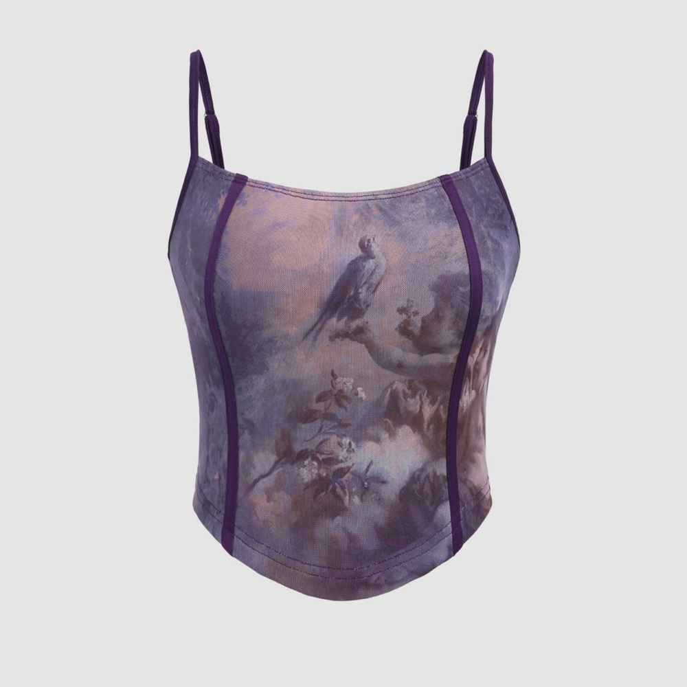 NWT Mesh tank crop top